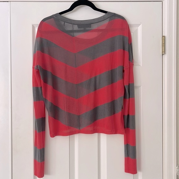 Rag & Bone pink and gray Tencel sweater - Picture 4 of 6